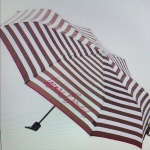 Striped Brown and White Umbrella
